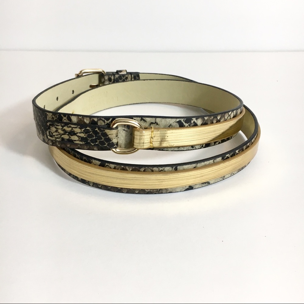 Bcbg Maxazria snake skin and gold belt - Picture 7 of 7